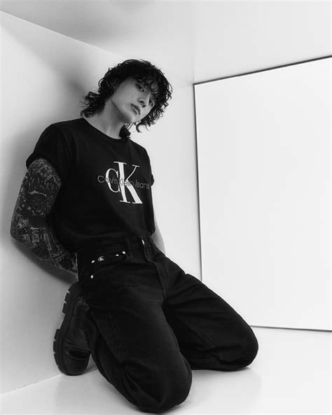 stylish jeans inspired by jung kook's calvin klein campaign